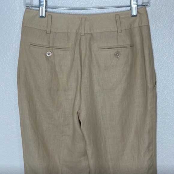 Brooks Brothers Tan Irish Linen Pants Size 2 NWT - Picture 4 of 5